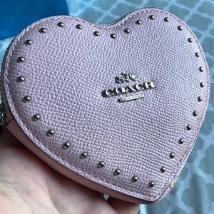 Coach Pink Heart Coin Purse